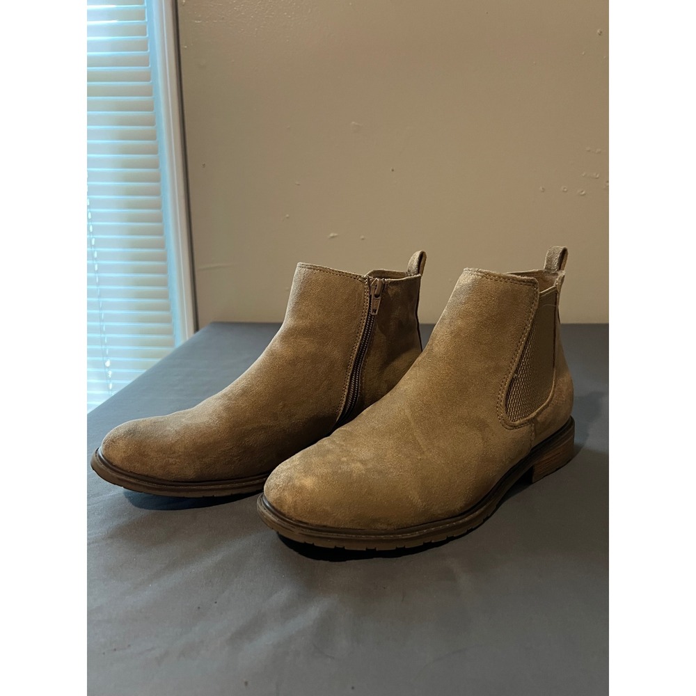 Sonoma Brantlee Taupe‎ Ankle Boots Womens 9.5 Zip Up Chelsea Bootie